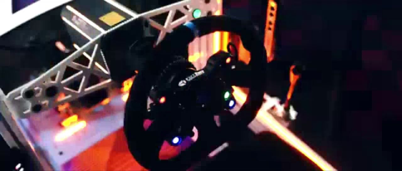 Racing simulator wheel and cockpit